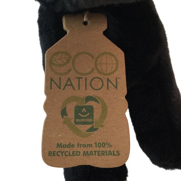 Aurora Eco Nation Black Panther Plush 8" Stuffed Animal Toy #35043 NWT - Picture 6 of 8